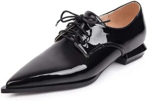 Fashion Pointed Toe Oxfords Comfort Slip On Patent Leather Review